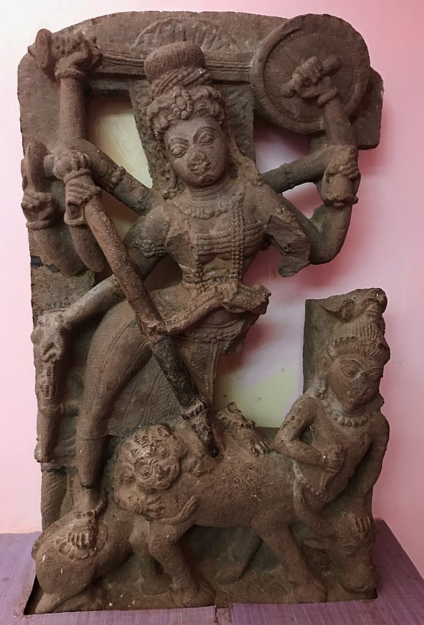 609px-8th_-_9th_century_Durga_Mahishasuramardini_killing_the_buffalo_demon,_Hindu_temple_ruins_Sirpur_Chhattisgarh_3